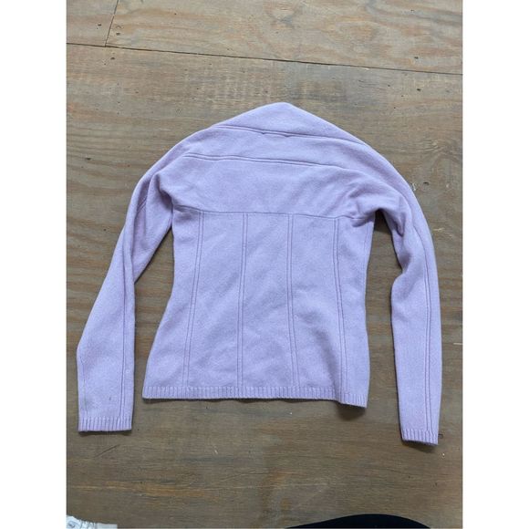 Talbots Lavender Purple Cashmere Square Neck Sweater Size Small - Picture 6 of 8